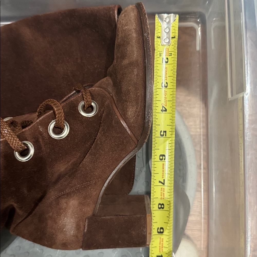 Marc Jacobs Vero Cuoio Brown Suede Lace-Up Boots - Picture 8 of 8